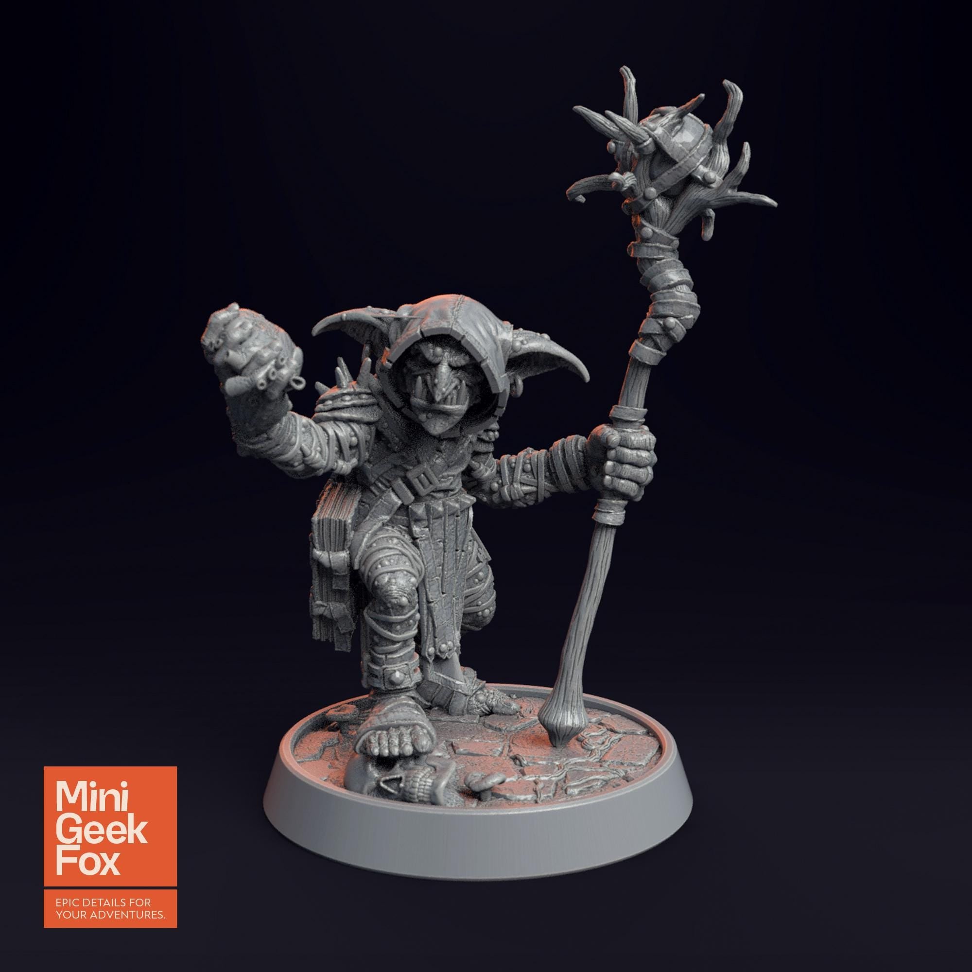 Goblins da Tredzle D&D Miniature - Cunning Goblin Shaman for Fantasy Tabletop RPGs - board game expansion set - BoardGeekFox