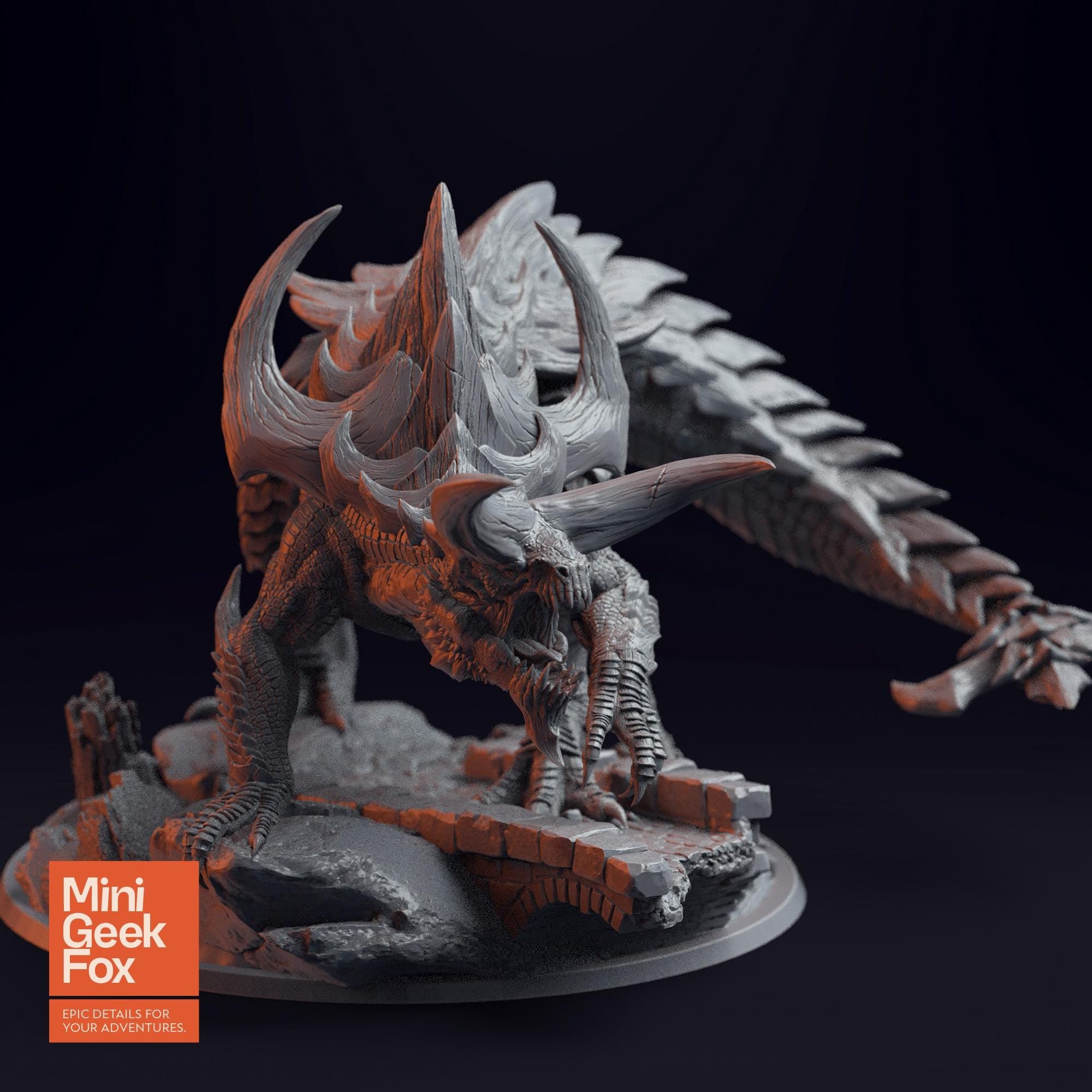 Tarrasque - Dungeons and Dragons Tabletop Miniature (DnD) - board game expansion set - BoardGeekFox