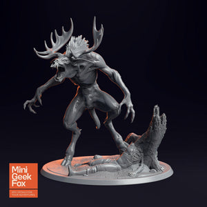 Wendigo Miniature - DnD Monster, Fantasy Tabletop RPG, Highly Detailed Resin Model - board game expansion set - BoardGeekFox
