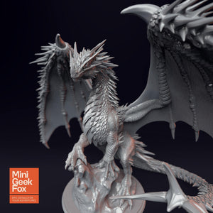 Ancient Red Dragon - Epic DnD Monster, Fantasy Tabletop RPG Miniature - board game expansion set - BoardGeekFox