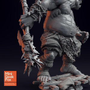 Ogre - Brutal Fantasy Miniature, DnD Monster, Tabletop RPG Figure - board game expansion set - BoardGeekFox