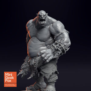 Ogre - Brutal Fantasy Miniature, DnD Monster, Tabletop RPG Figure - board game expansion set - BoardGeekFox