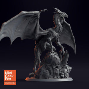 Young White Dragon Miniature - DnD Monster, Fantasy Tabletop RPG - board game expansion set - BoardGeekFox