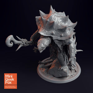 ShellBack ShellSpike Turtle Miniature - Unique Fantasy, Tabletop RPG Monster - board game expansion set - BoardGeekFox