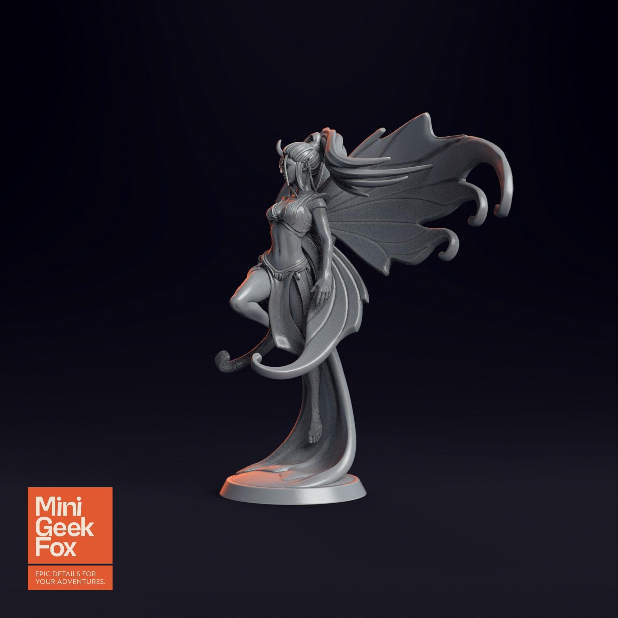 Fairy Pixie - Enchanting Fantasy Miniature, DnD Fairy, Tabletop RPG Figure (3 Versions Available) - board game expansion set - BoardGeekFox