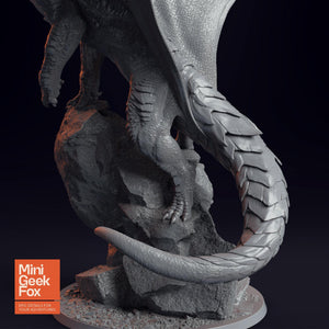 Legendary Metallic Copper Dragon - DnD Dragon, Epic Fantasy Miniature, Tabletop RPG Figure - board game expansion set - BoardGeekFox