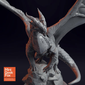 Legendary Metallic Copper Dragon - DnD Dragon, Epic Fantasy Miniature, Tabletop RPG Figure - board game expansion set - BoardGeekFox