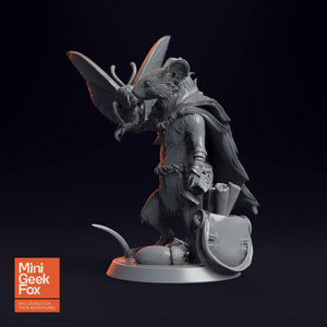 Moussin Messenger - Fantasy Miniature, DnD Animal Character, Tabletop RPG Figure - board game expansion set - BoardGeekFox