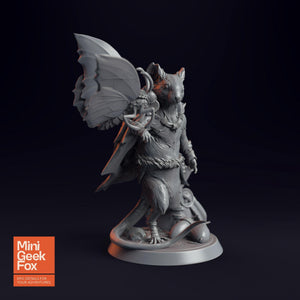 Moussin Messenger - Fantasy Miniature, DnD Animal Character, Tabletop RPG Figure - board game expansion set - BoardGeekFox