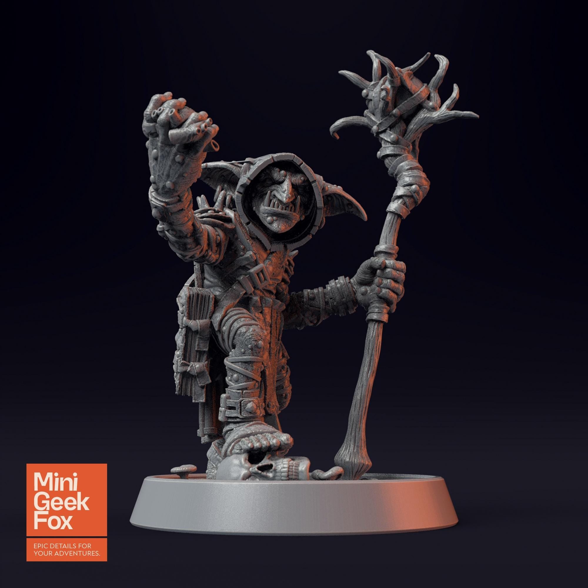 Goblins da Tredzle D&D Miniature - Cunning Goblin Shaman for Fantasy Tabletop RPGs - board game expansion set - BoardGeekFox