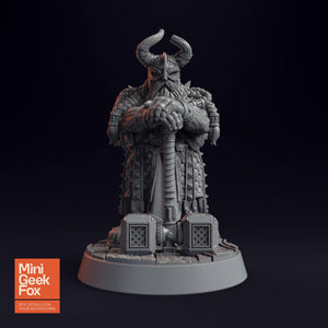 Ukko Hakka - The Dwarfs D&D Miniature - Horned Dwarf Guardian for Fantasy Tabletop RPGs - board game expansion set - BoardGeekFox