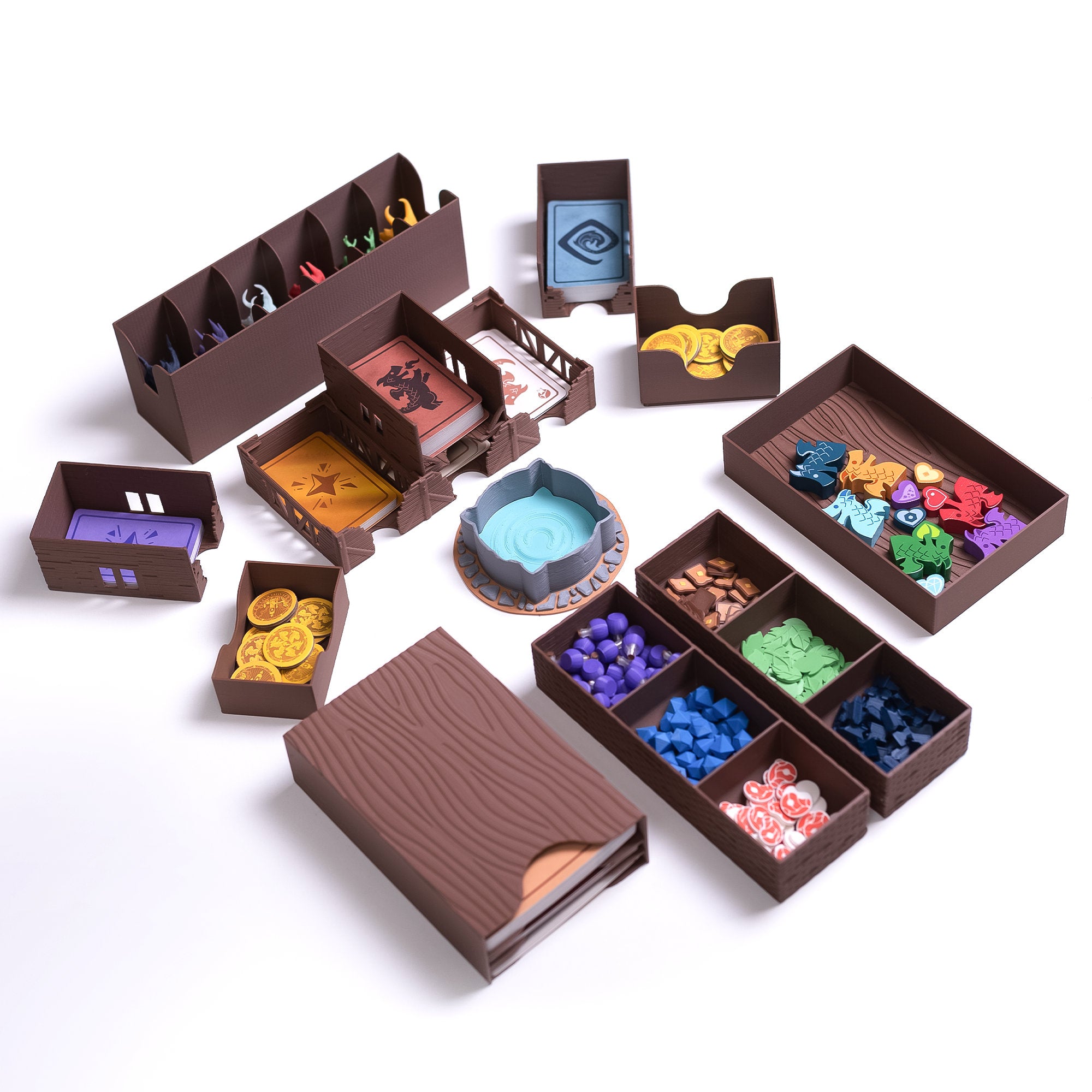 Flamecraft Organizer: Magical Game Setup, Works with Sleeved Cards