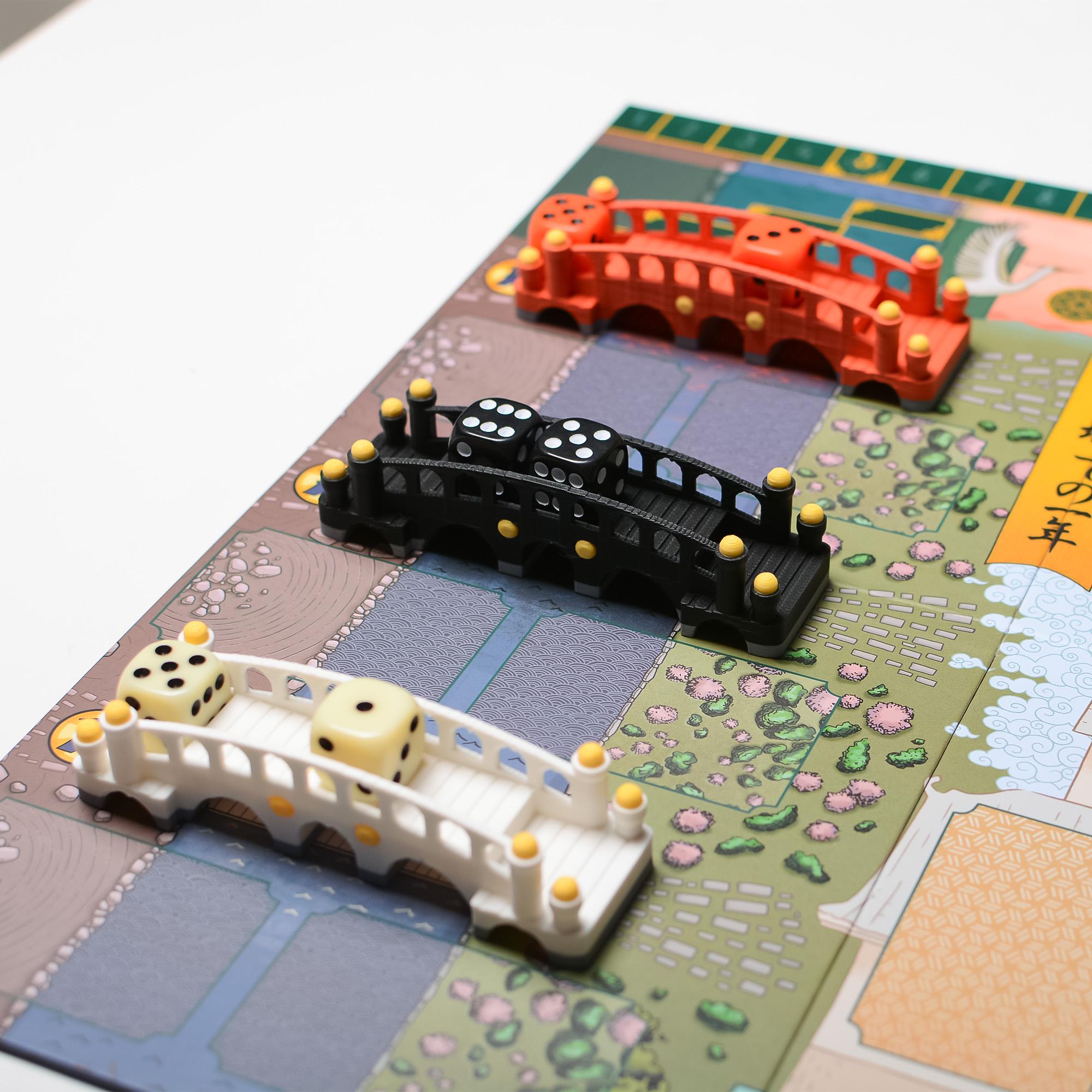 White Castle - Custom Round Marker & Bridge Set - board game expansion set - BoardGeekFox 