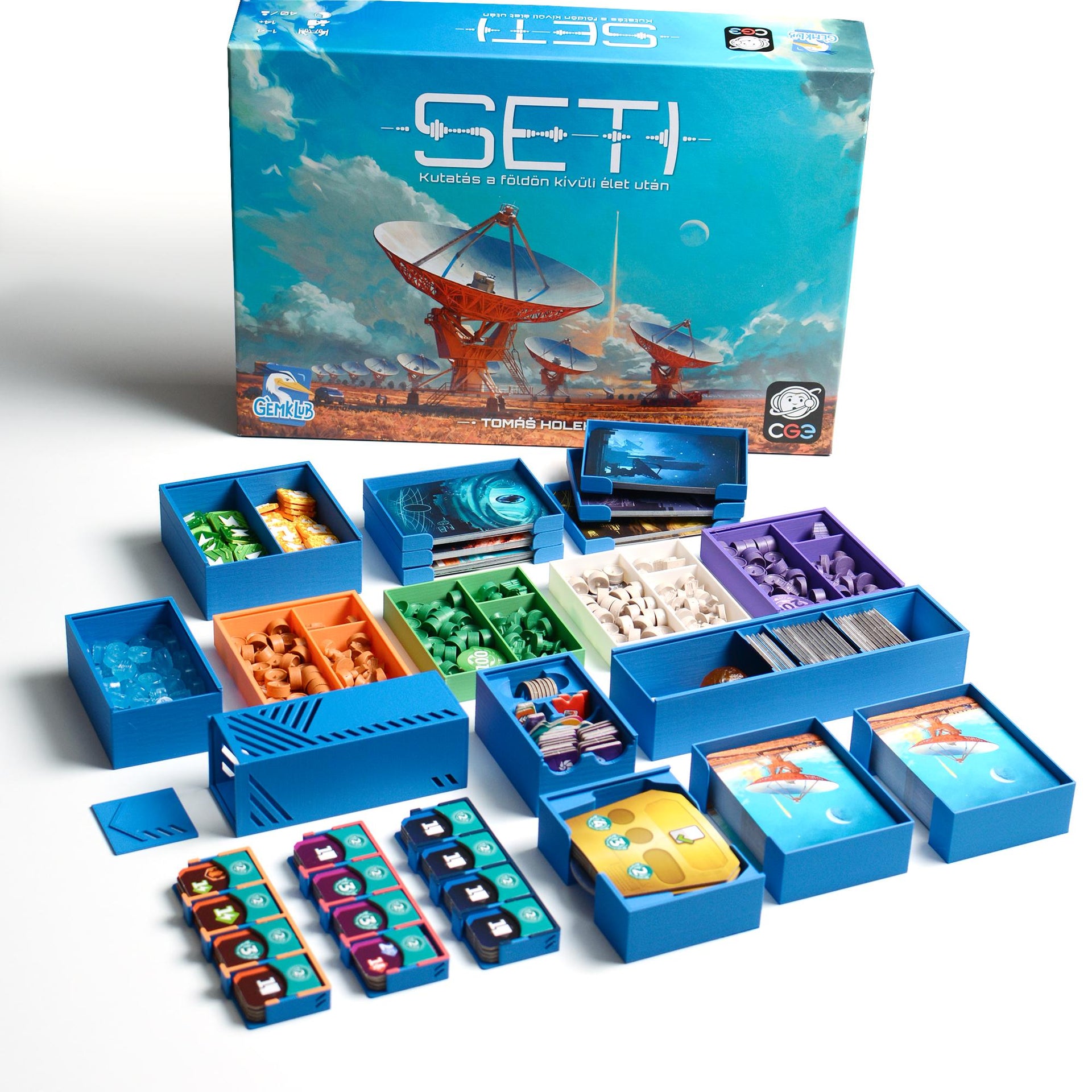 SETI Board Game Insert / Organizer Sleeved Card Compatible + Optiona BoardGeekFox SETI Board Game Insert / Organizer Sleeved Card Compatible + Optiona BoardGeekFox