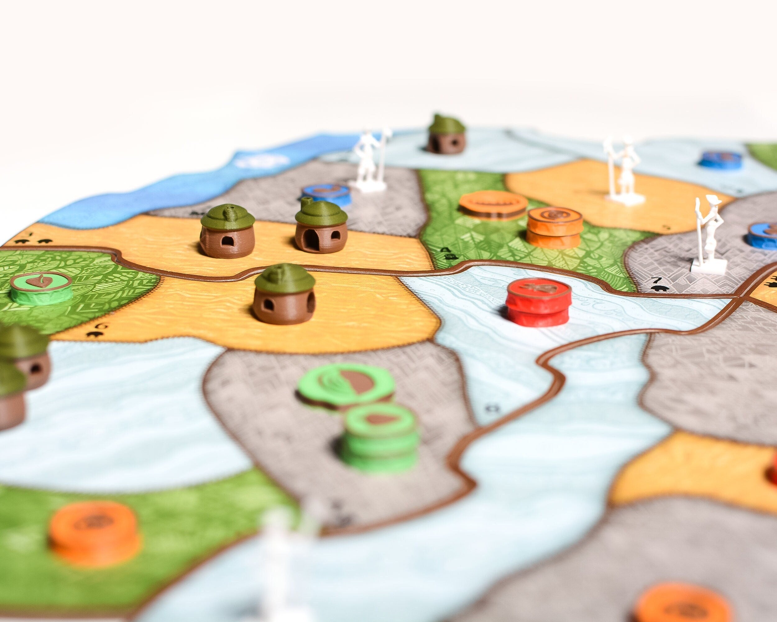 Spirit Island Upgrade Tokens | Fear | Dahan huts | Presence tokens