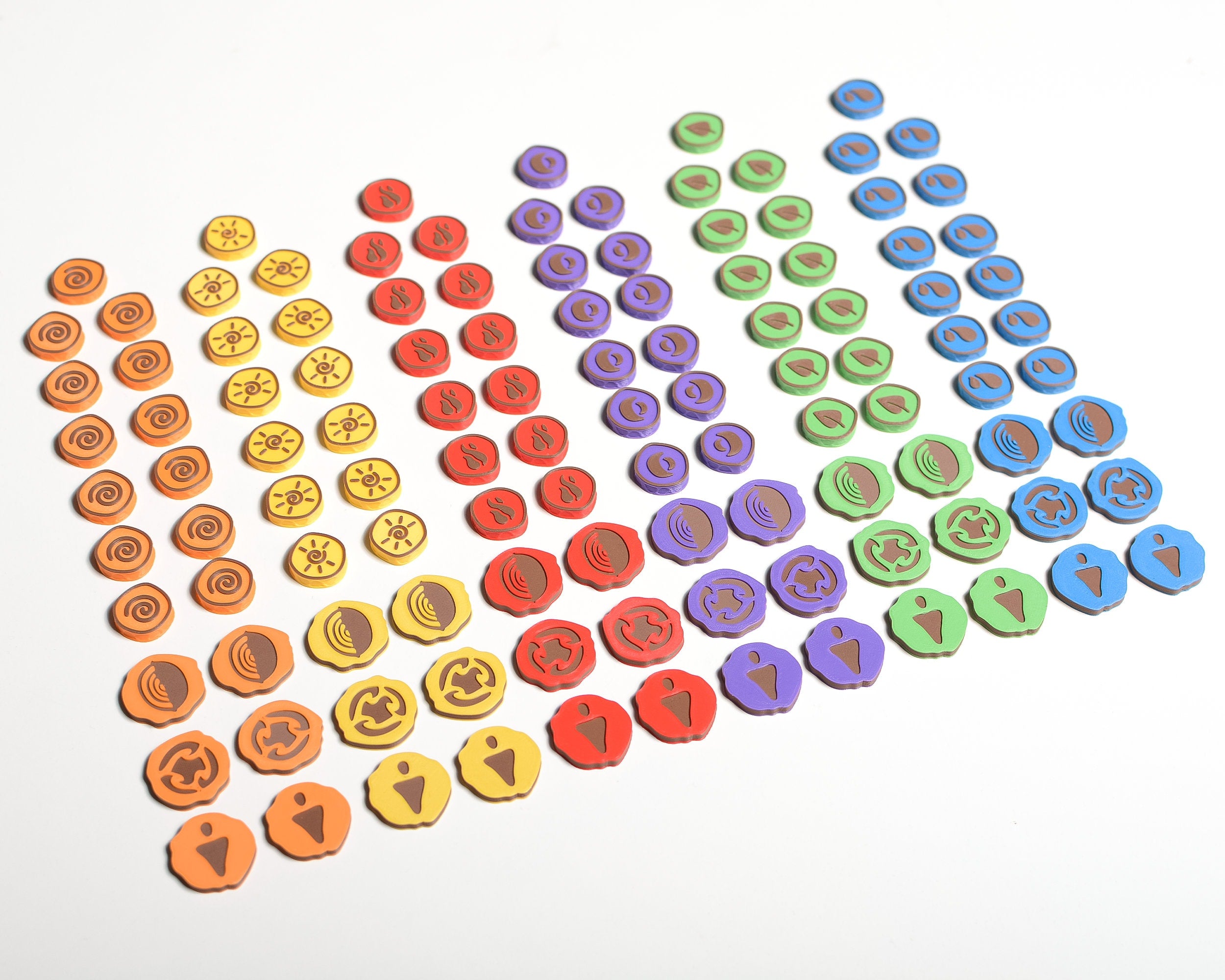 Spirit Island Upgrade Tokens | Fear | Dahan huts | Presence tokens