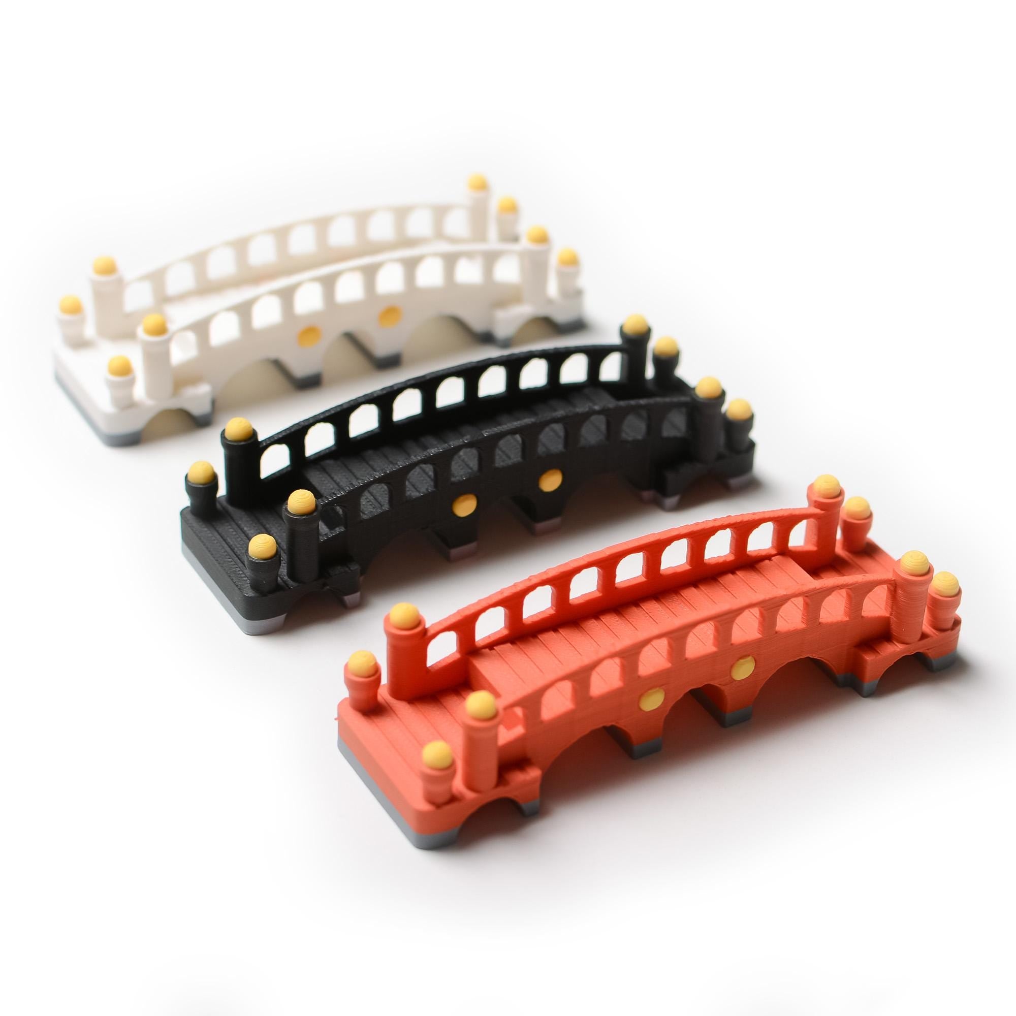 White Castle 3D Printed Bridge Set - 3 Durable Plastic Bridges